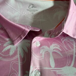 Obla Pink Tropical Performance Golf Polo size XXXL